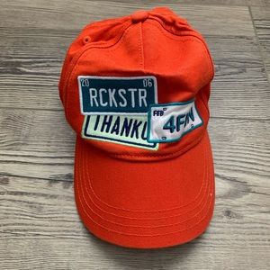 Orange Embroidered Hat